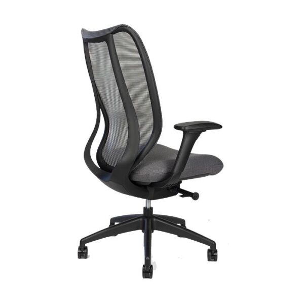 Cloud Chair, Black Mesh Back w/Charcoal-Gray Fabric Seat - Image 4