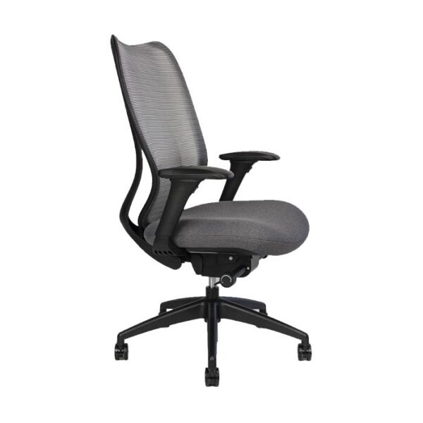 Cloud Chair, Black Mesh Back w/Charcoal-Gray Fabric Seat - Image 3