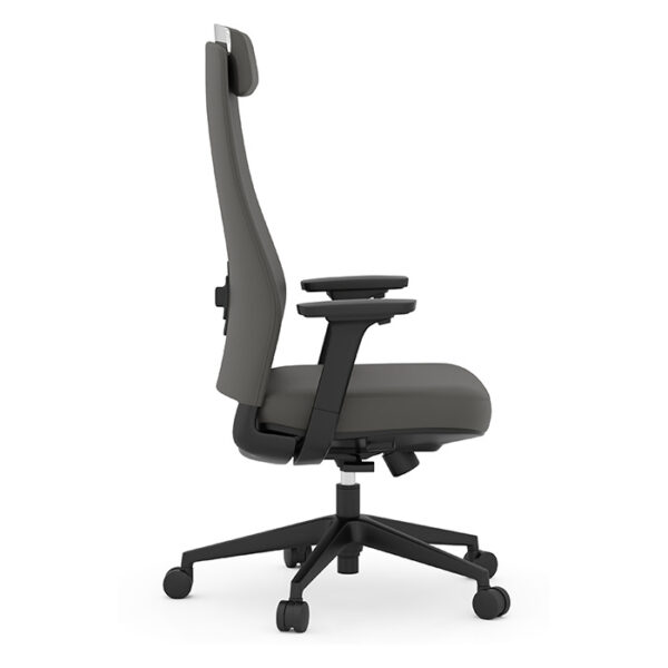 Apex Mid-Back Executive Chair, Antimicrobial Vinyl - Charcoal - Image 4