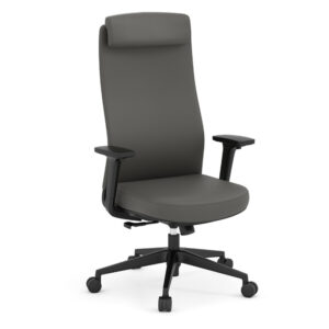 Apex Mid-Back Executive Chair, Antimicrobial Vinyl - Charcoal