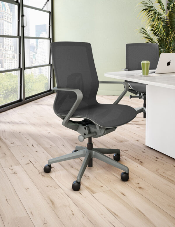 Atlas II Mid-Back Executive Chair, Mesh Back - Dark Gray - Image 14