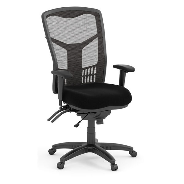 CoolMesh High-Back Executive Chair w/Seat & Slider, Mesh - Black