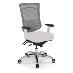 CoolMesh Pro Multi-Function Hi-Back Executive Chair, Mesh - White w/White Seat