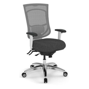 CoolMesh Pro Multi-Function Hi-Back Executive Chair, Mesh - White w/Gray Seat