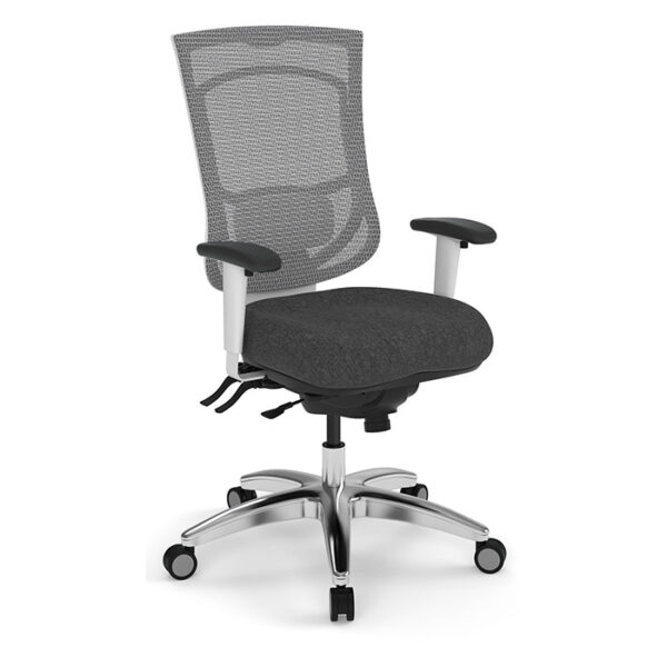 CoolMesh Pro Multi-Function Hi-Back Executive Chair, Mesh - White w/Gray Seat