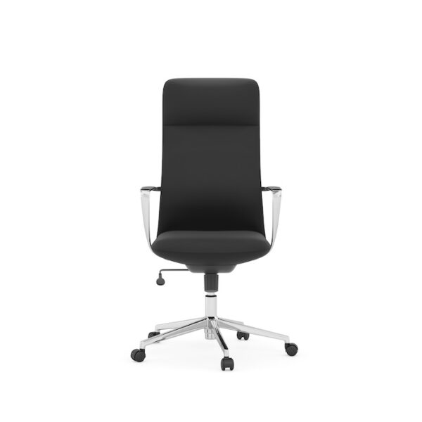 Dolce High-Back Executive Chair, Anti-Microbial Polyurethane - Black - Image 3