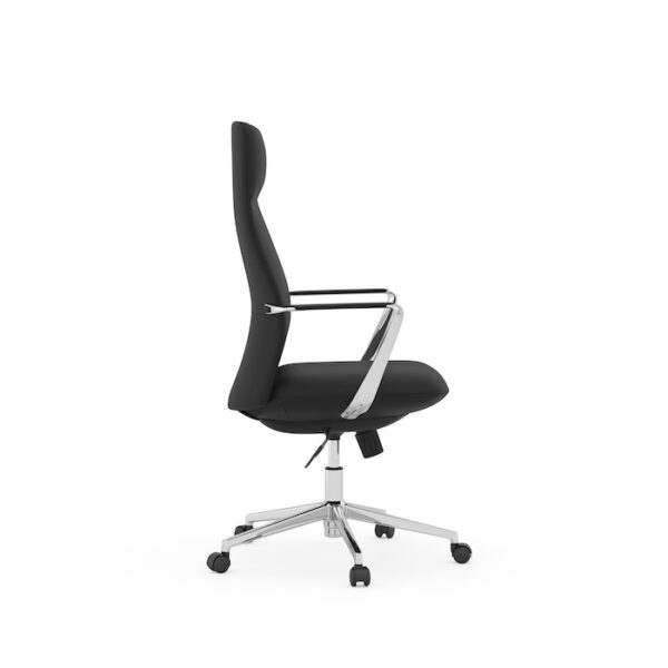 Dolce High-Back Executive Chair, Anti-Microbial Polyurethane - Black - Image 4