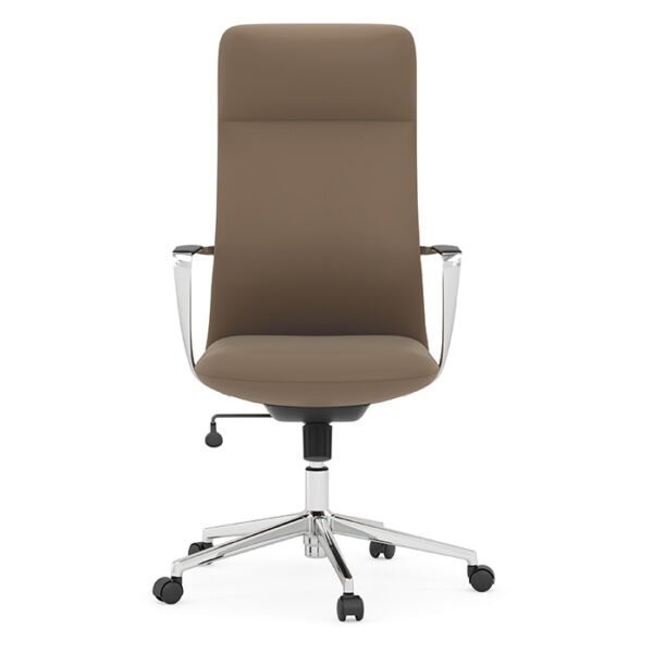 Dolce High-Back Executive Chair, Anti-Microbial Polyurethane - Brown - Image 3