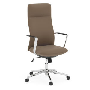 Dolce High-Back Executive Chair, Anti-Microbial Polyurethane - Brown