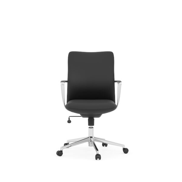 Dolce Mid-Back Executive Chair, Anti-Microbial Polyurethane - Black - Image 3
