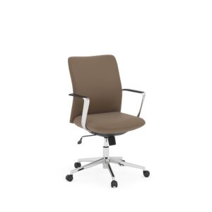 Dolce Mid-Back Executive Chair, Anti-Microbial Polyurethane - Brown