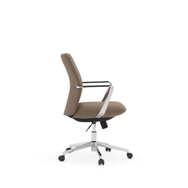 Dolce Mid-Back Executive Chair, Anti-Microbial Polyurethane - Brown - Image 4