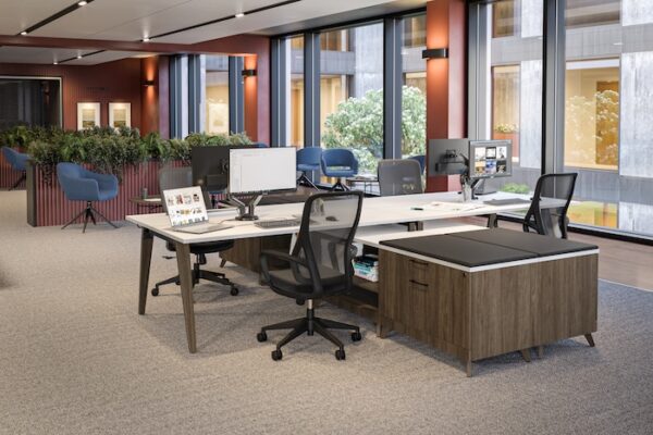 Flora Mid-Back Executive Chair, Mesh Back & Fabric Seat - Black - Image 9