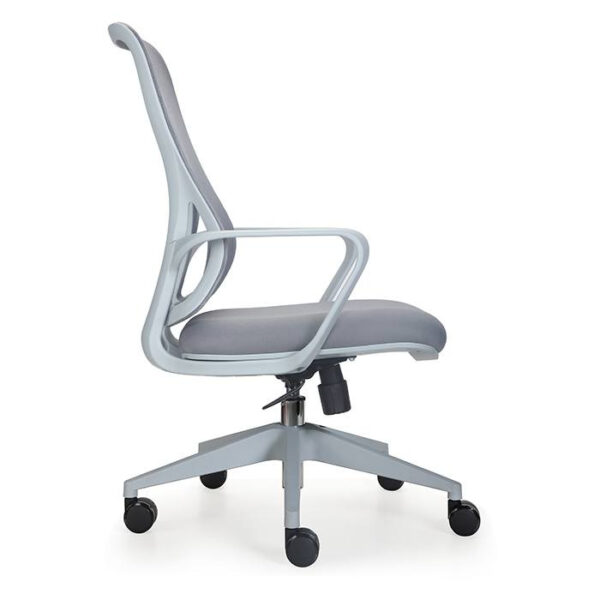 Flora Mid-Back Executive Chair, Mesh Back & Fabric Seat - Gray - Image 4