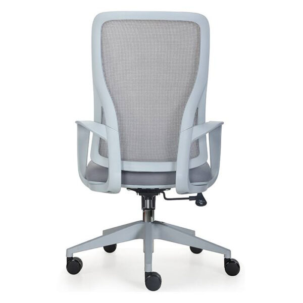 Flora Mid-Back Executive Chair, Mesh Back & Fabric Seat - Gray - Image 2