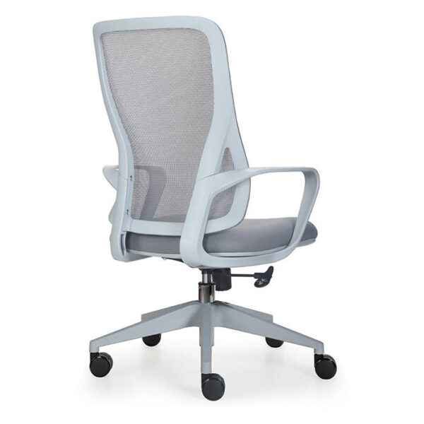 Flora Mid-Back Executive Chair, Mesh Back & Fabric Seat - Gray - Image 5