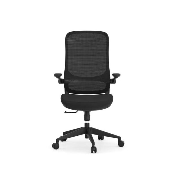 Verde High-Back Conference Chair, Mesh Back & Fabric Seat - Black - Image 3