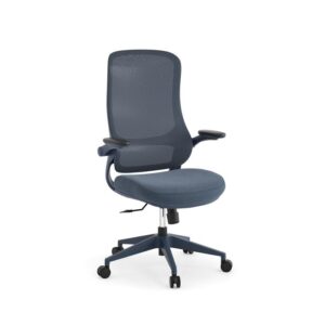 Verde High-Back Conference Chair, Mesh Back & Fabric Seat - Blue