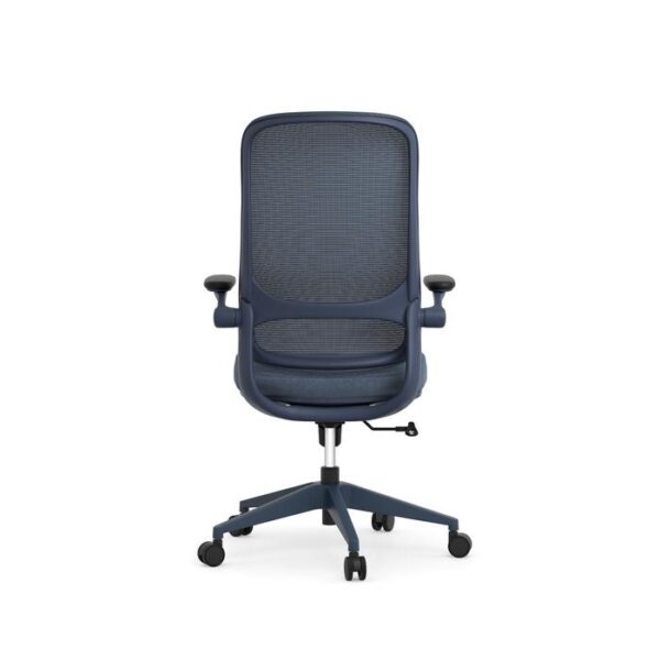 Verde High-Back Conference Chair, Mesh Back & Fabric Seat - Blue - Image 2