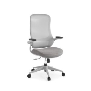 Verde High-Back Conference Chair, Mesh Back & Fabric Seat - Gray