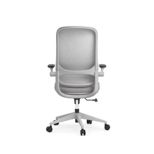Verde High-Back Conference Chair, Mesh Back & Fabric Seat - Gray - Image 2