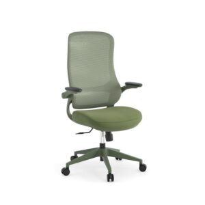 Verde High-Back Conference Chair, Mesh Back & Fabric Seat - Green