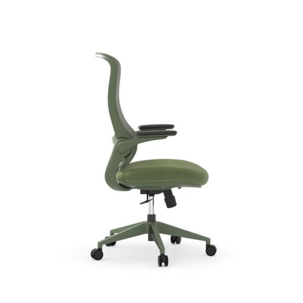 Verde High-Back Conference Chair, Mesh Back & Fabric Seat - Green - Image 4