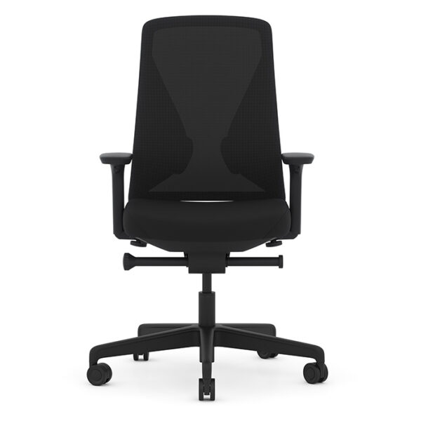 Konfurb Sense High-Back Task Chair, Fabric & Nylon - Black - Image 3