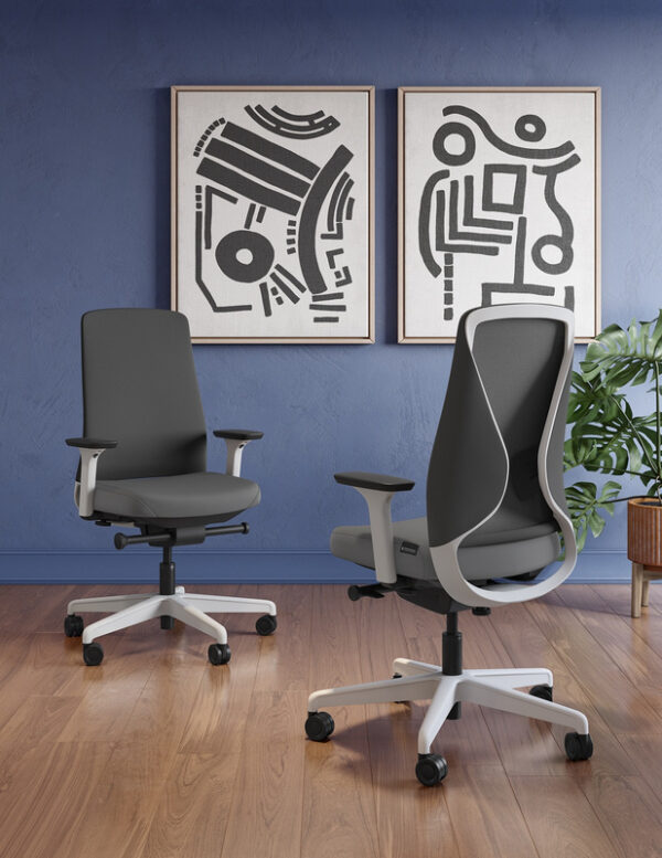 Konfurb Sense High-Back Task Chair, Fabric & Nylon - Gray - Image 5