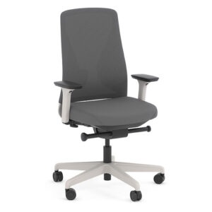 Konfurb Sense High-Back Task Chair, Fabric & Nylon - Gray