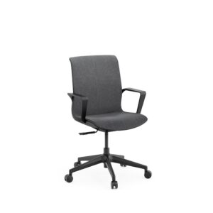 Matrix Mid-Back Conference Swivel Tilter Chair, Fabric - Charcoal w/Black Frame