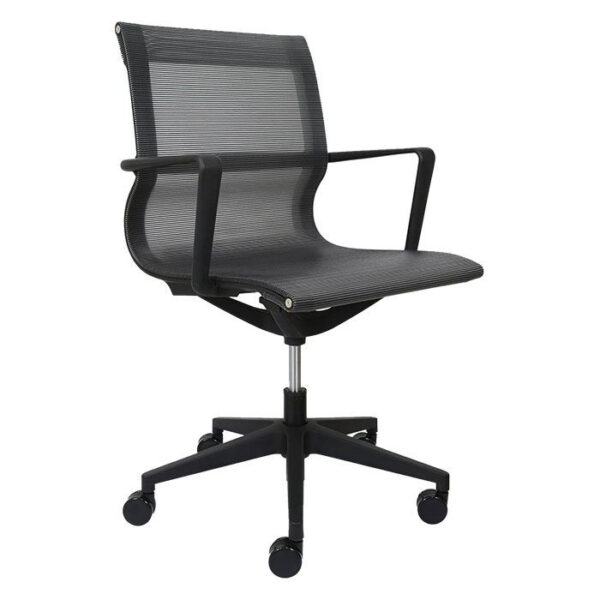 Nova Mid-Back Conference Chair, Mesh - Black