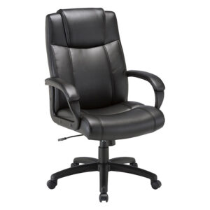 Pentara High-Back Executive Chair, Anti-Microbial Vinyl - Black