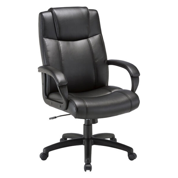Pentara High-Back Executive Chair, Anti-Microbial Vinyl - Black