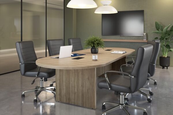Stratus Mid-Back Executive Chair, Anti-Microbial Polyurethane - Black w/Chrome Frame - Image 5