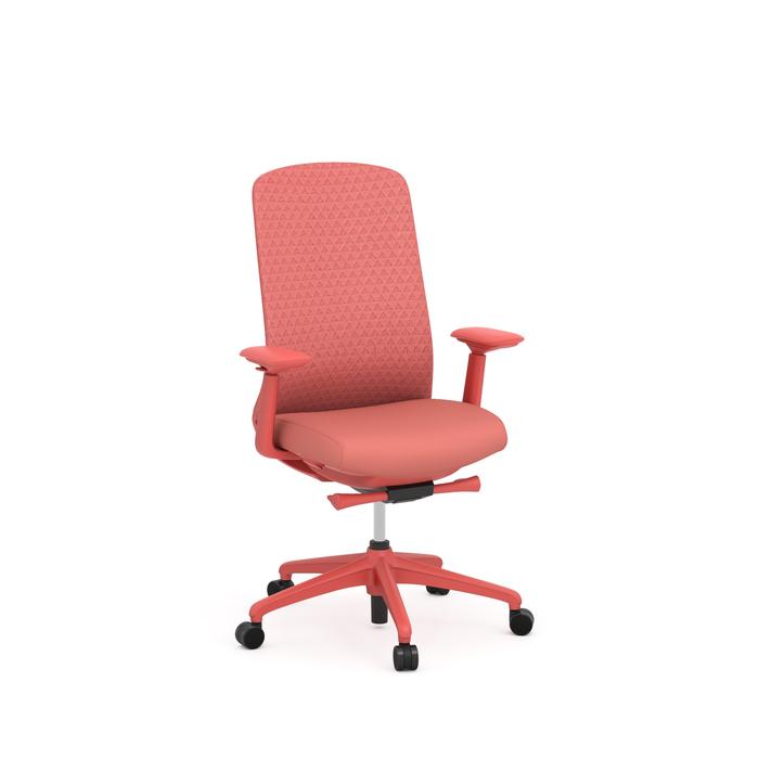 Trinity Mesh Chair, Mesh Back Fabric Seat - Salmon