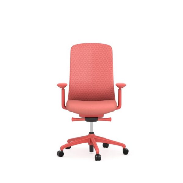 Trinity Mesh Chair, Mesh Back Fabric Seat - Salmon - Image 4