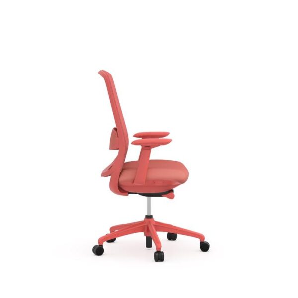 Trinity Mesh Chair, Mesh Back Fabric Seat - Salmon - Image 3