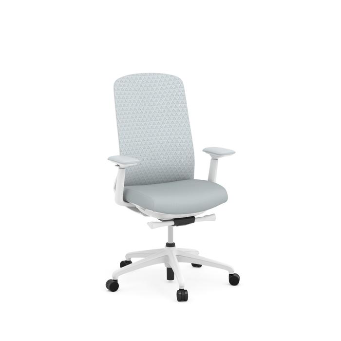 Trinity Mesh Chair, Mesh Back Fabric Seat - Arctic Blue