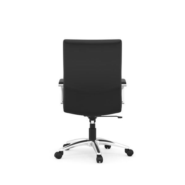 Wren High-Back Executive Chair, Polyurethane - Chrome Frame w/Black Seat - Image 2