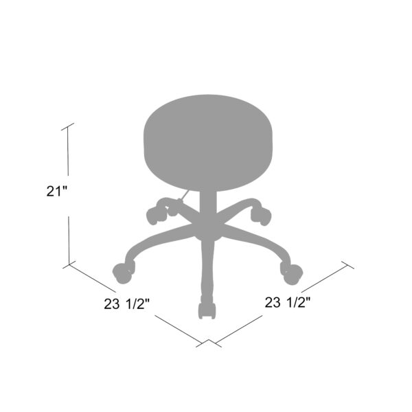 Be Well Medical Spa Professional Adjustable Stool, Vinyl - Black - Image 6