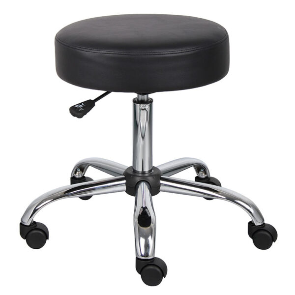 Be Well Medical Spa Professional Adjustable Stool, Vinyl - Black