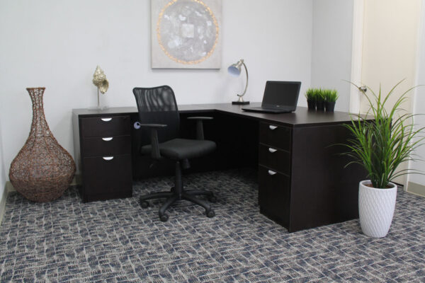 Budget Task Chair w/T-Arms, Mesh/Fabric - Black - Image 7