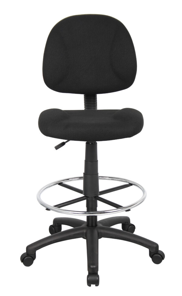 Ergonomic Works Adjustable Drafting Chair, Tweed - Black - Image 3