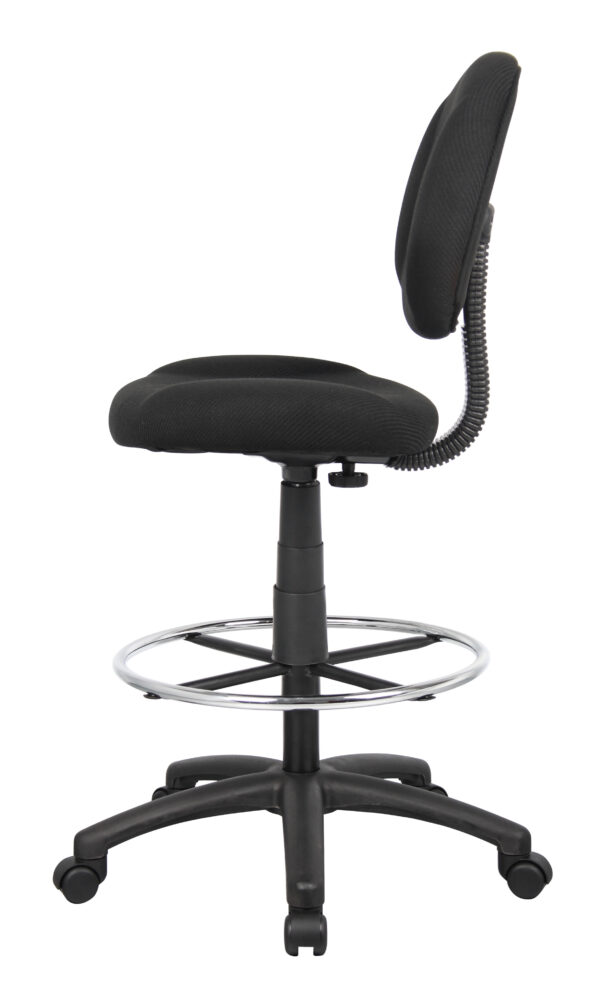 Ergonomic Works Adjustable Drafting Chair, Tweed - Black - Image 6