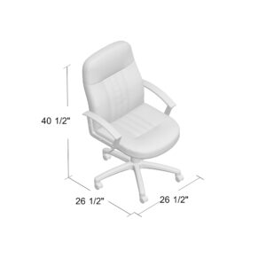 Executive Leather Budget Chair, Leather - Black