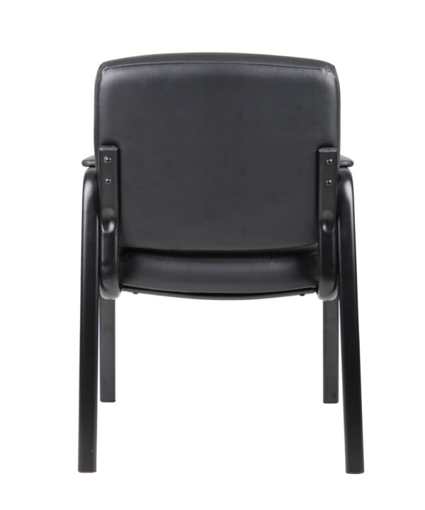 Executive Mid-Back Guest Chair, Leather - Black - Image 2