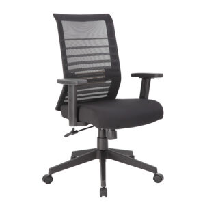 Horizontal Task Chair w/Synchro-Tilt Mechanism, Mesh - Black