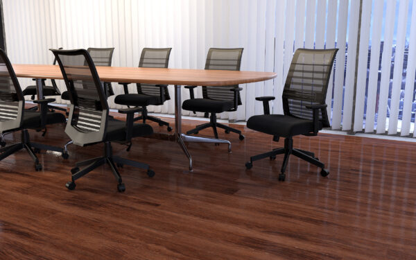 Horizontal Task Chair w/Synchro-Tilt Mechanism, Mesh - Black - Image 10