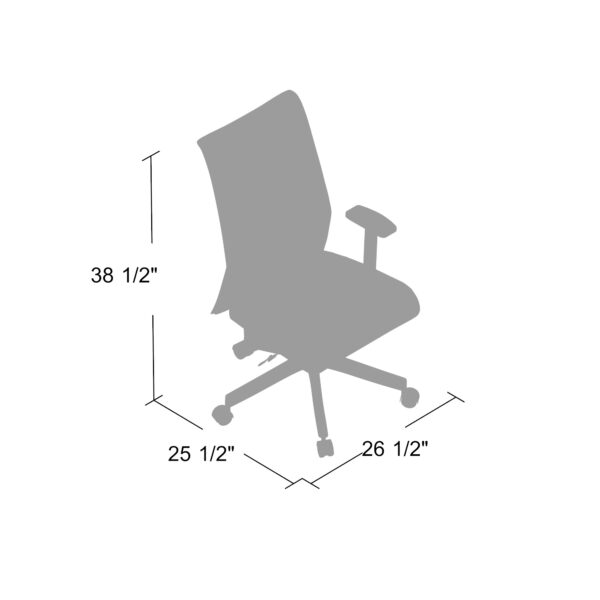 Horizontal Task Chair w/Synchro-Tilt Mechanism, Mesh - Black - Image 11